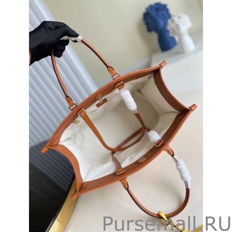 OnTheGo GM Bag In Raffia With Brown M57644 - Image 3