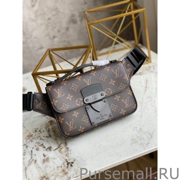 S Lock Sling Bag Monogram Macassar M45807 - Image 3