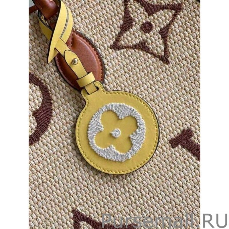 OnTheGo GM Bag In Raffia With Brown M57644 - Image 4