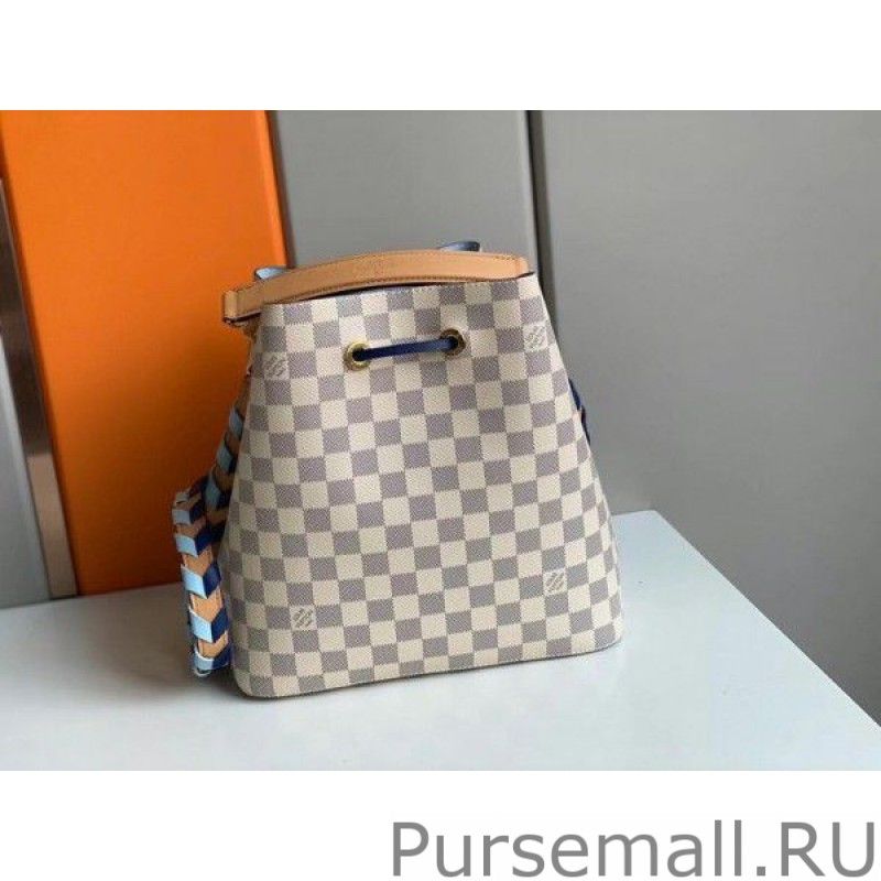 Damier Azur NeoNoe MM With Braided Strap N50042 - Image 6