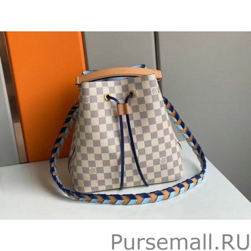Damier Azur NeoNoe MM With Braided Strap N50042 - Image 8