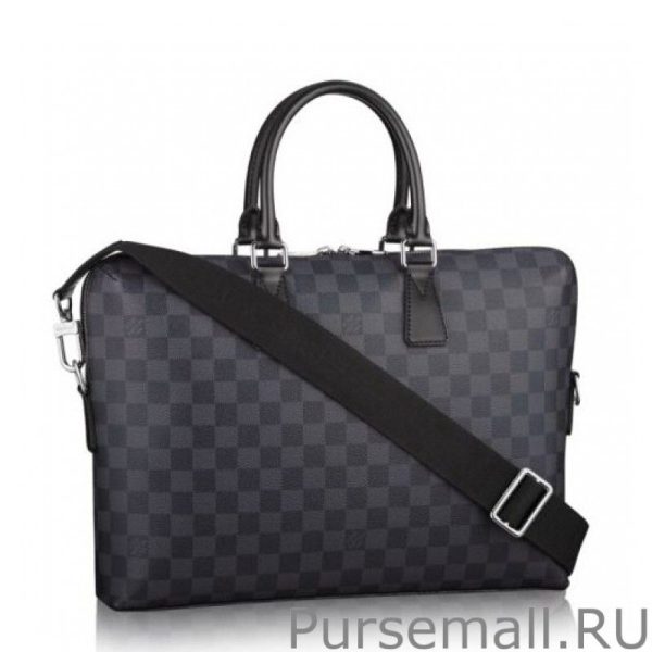 Porte-Documents Jour Damier Graphite N48224