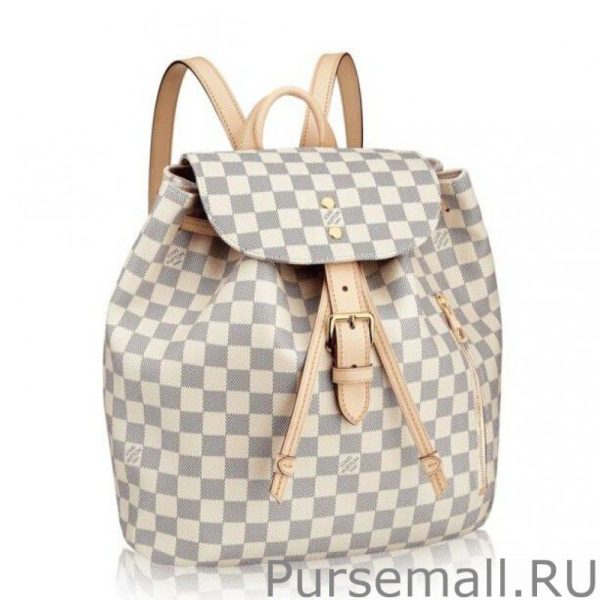 Sperone Backpack Bag Damier Azur Canvas N41578