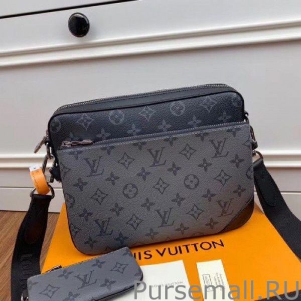 Trio Messenger Bag Monogram Eclipse Canvas m69443 - Image 3