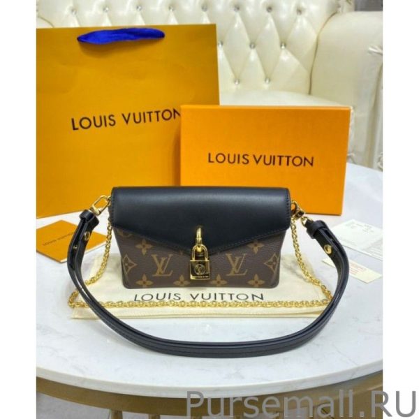 Padlock On Strap Handbags M80559 Black - Image 3
