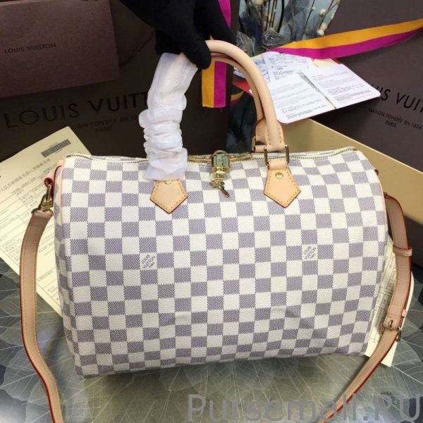Speedy Bandoulière 35 Damier Azur N41372 - Image 3