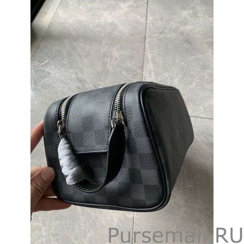 Dopp Kit Toilet Pouch Damier Graphite N40127 - Image 3
