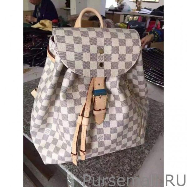 Sperone Backpack Bag Damier Azur Canvas N41578 - Image 3