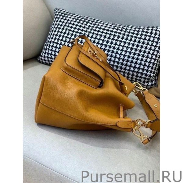 Brwon Lockme Bucket Bag M57689 - Image 3