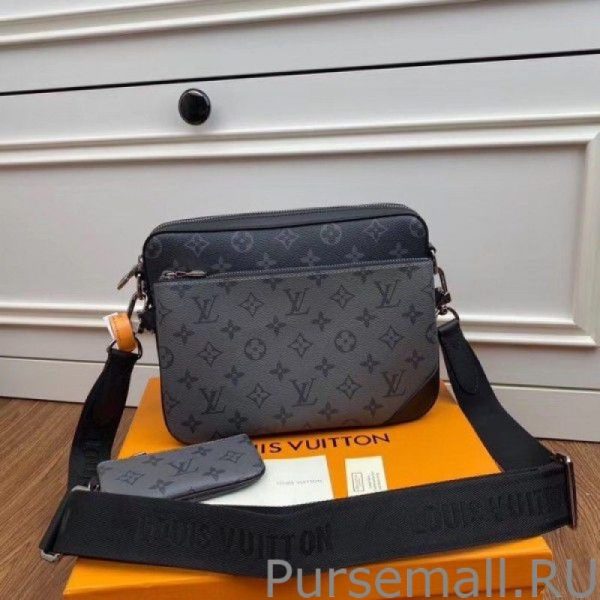 Trio Messenger Bag Monogram Eclipse Canvas m69443 - Image 5