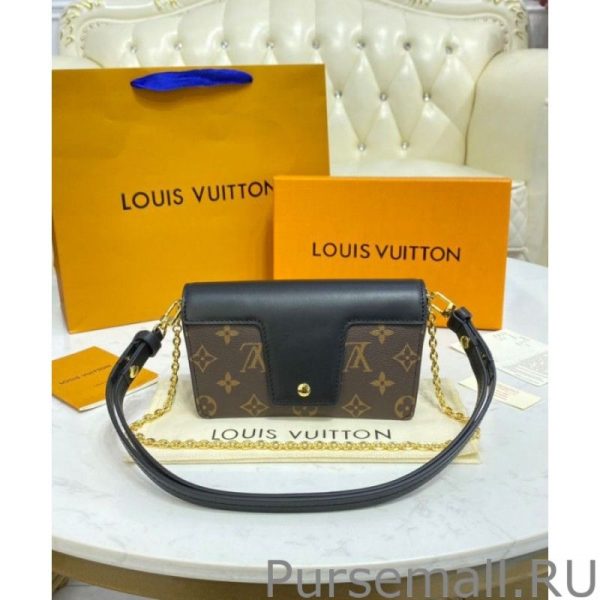 Padlock On Strap Handbags M80559 Black - Image 4