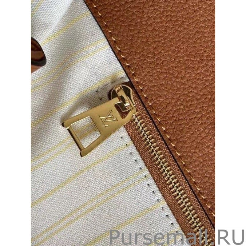 OnTheGo MM Bag In Raffia With Brown M57707 - Image 4