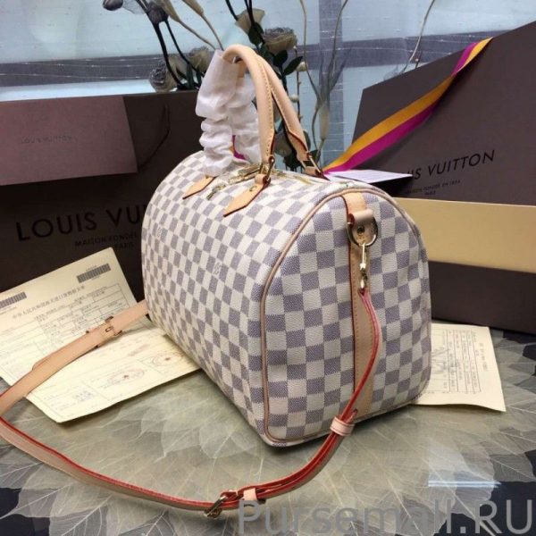 Speedy Bandoulière 35 Damier Azur N41372 - Image 4