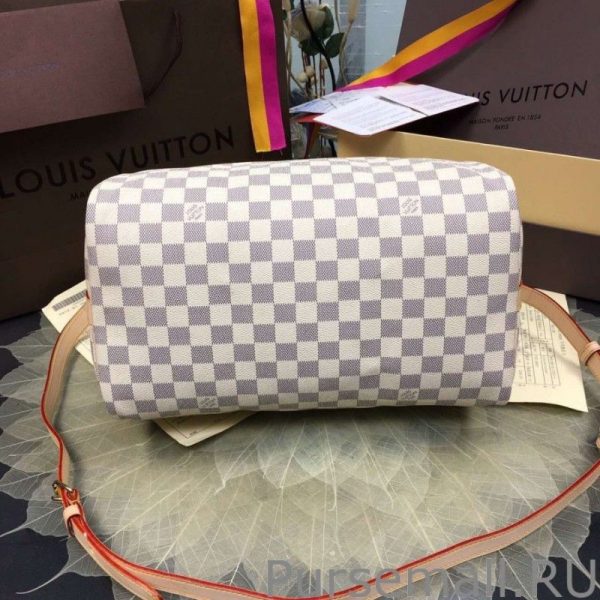 Speedy Bandoulière 35 Damier Azur N41372 - Image 5