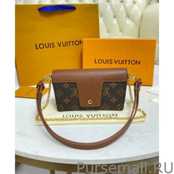 Padlock On Strap Handbags M80763 Brown - Image 5