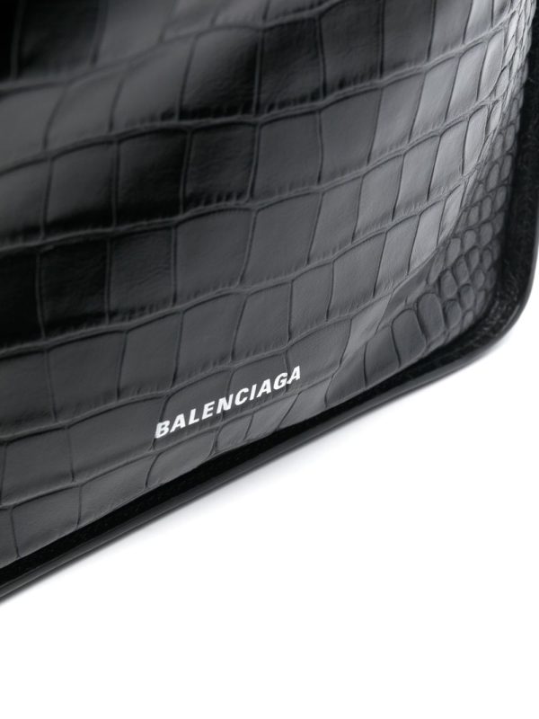 Balenciaga small Barbes check-print clutch bag - Image 5