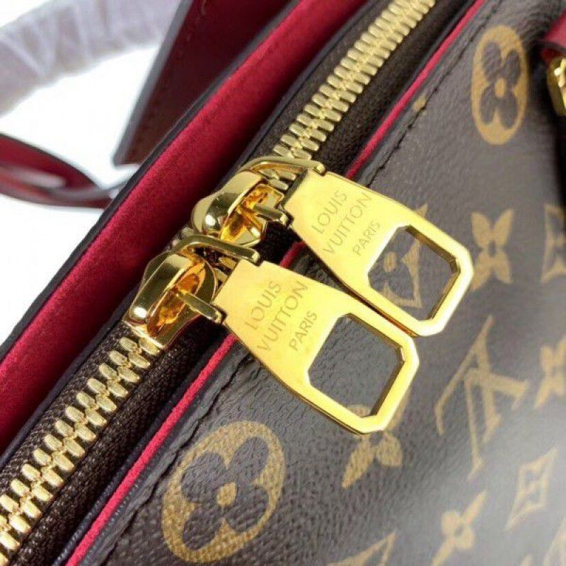 Flower Zipped Tote BB Monogram Canvas M44350 Red - Image 6