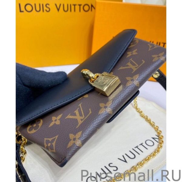 Padlock On Strap Handbags M80559 Black - Image 6