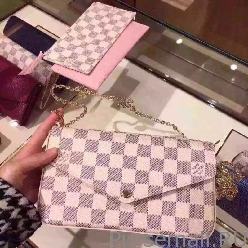 Pochette Felicie Damier Azur Canvas N63106 - Image 6