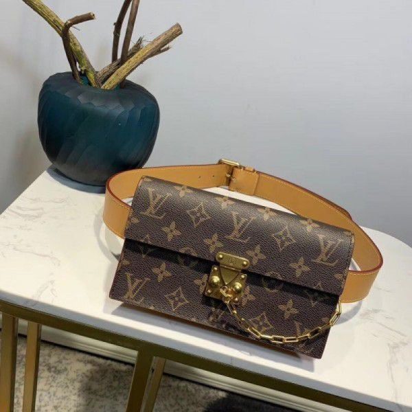 S Lock Belt Pouch PM Bag Monogram Canvas M44667 - Image 6