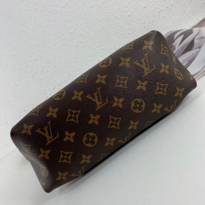 Flower Zipped Tote BB Monogram Canvas M44350 Red - Image 7
