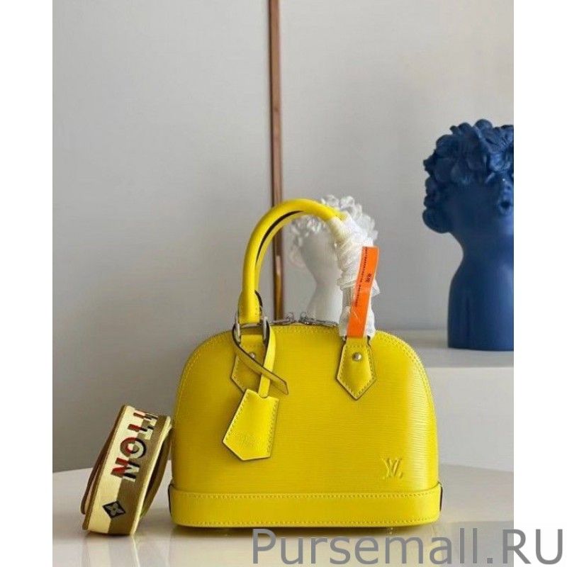 Epi Alma BB Bag With Jacquard Strap M57446 - Image 7