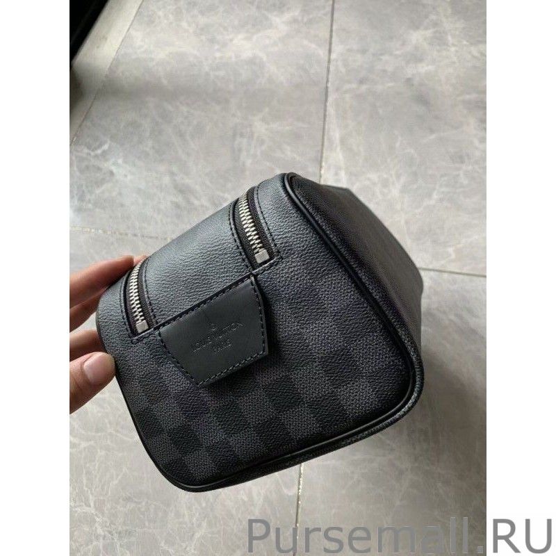 Dopp Kit Toilet Pouch Damier Graphite N40127 - Image 7