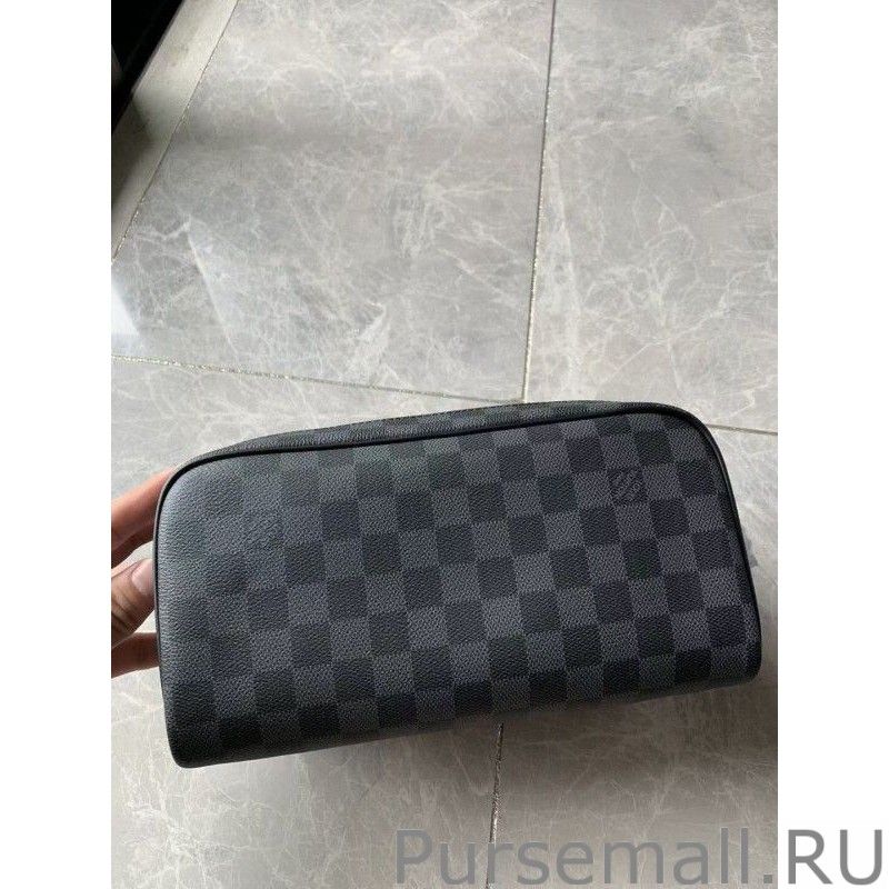 Dopp Kit Toilet Pouch Damier Graphite N40127 - Image 8