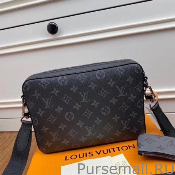 Trio Messenger Bag Monogram Eclipse Canvas m69443 - Image 8