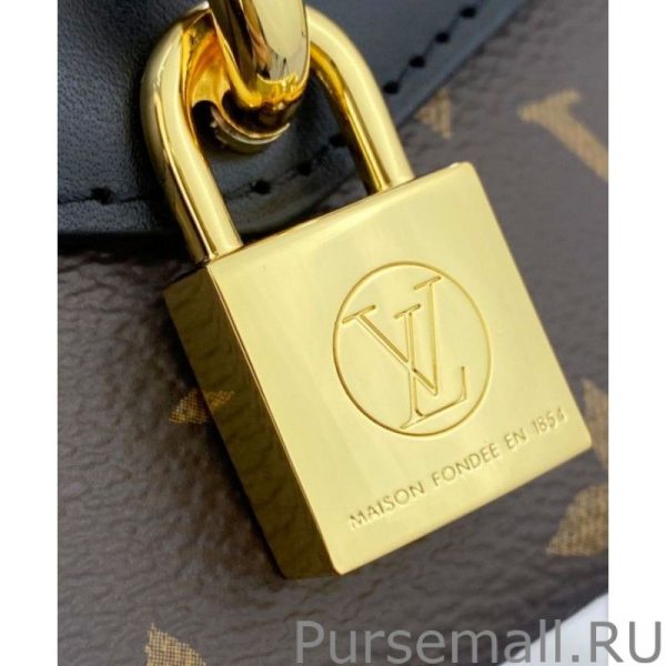 Padlock On Strap Handbags M80559 Black - Image 8