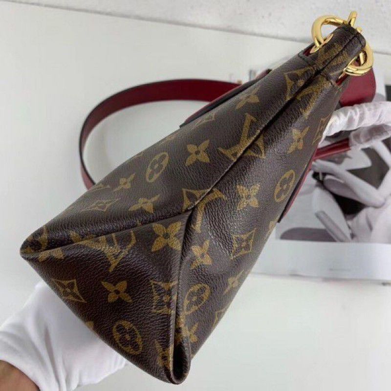 Flower Zipped Tote BB Monogram Canvas M44350 Red - Image 8