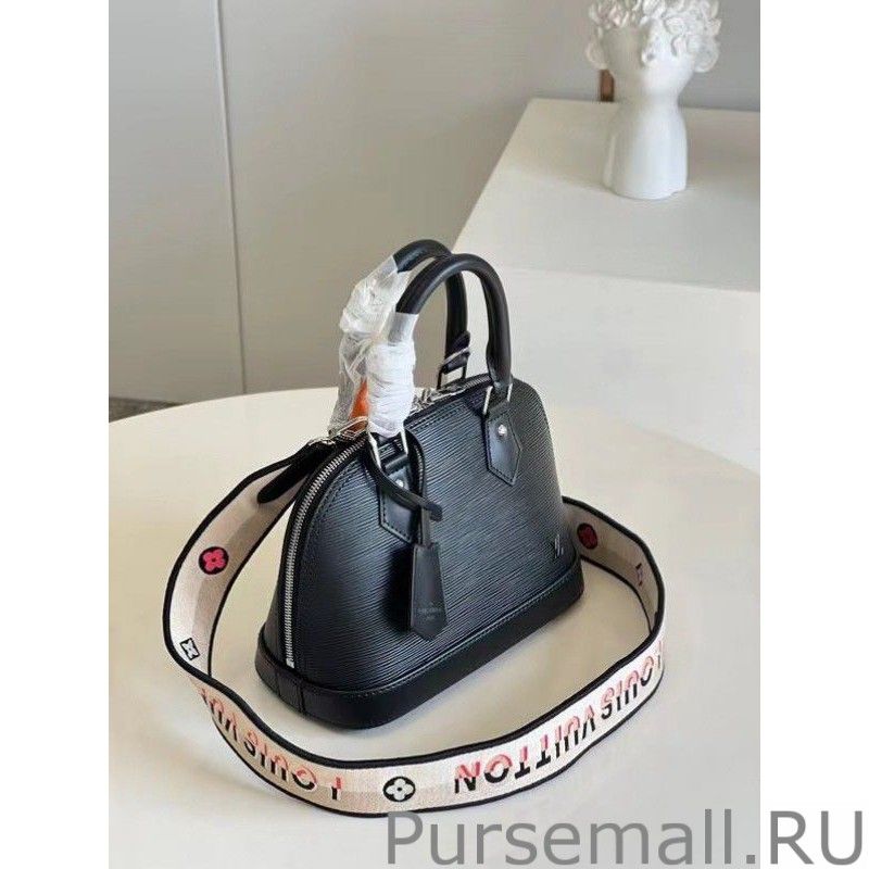Epi Alma BB Bag With Jacquard Strap M59217 - Image 9