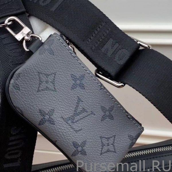Trio Messenger Bag Monogram Eclipse Canvas m69443 - Image 9