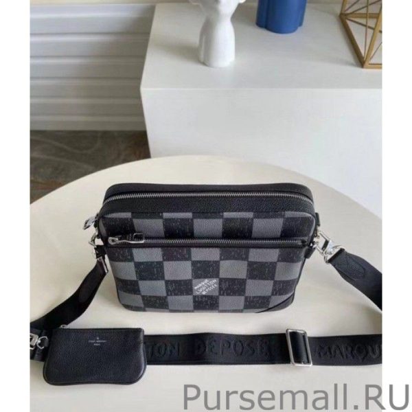 Trio Messenger Bag Damier Leather N80401 - Image 8