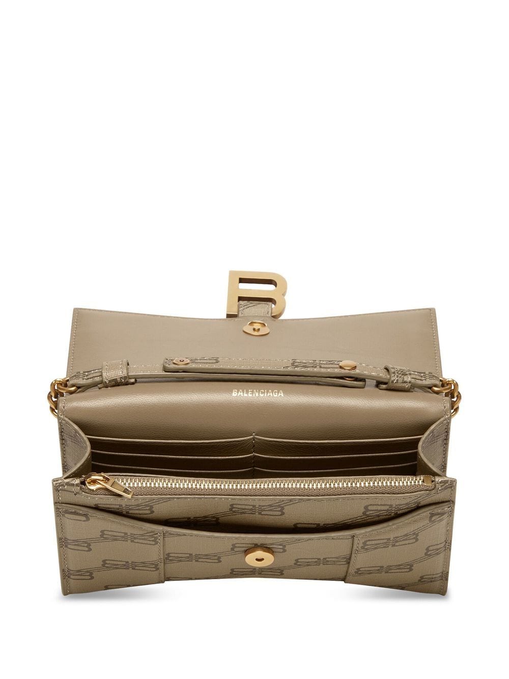 Balenciaga Hourglass BB-monogram wallet with chain - Image 5
