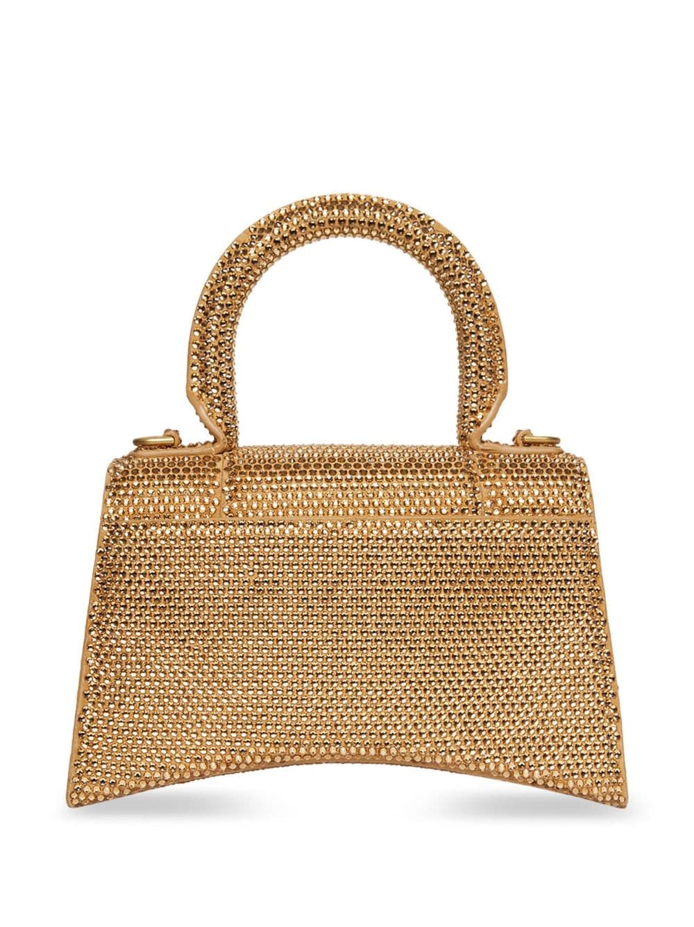 Balenciaga S Hourglass crystal-embellished suede crossbody bag - Image 2