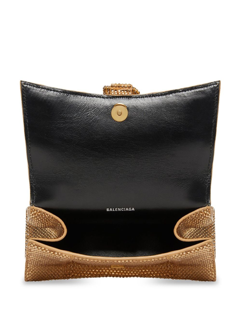 Balenciaga S Hourglass crystal-embellished suede crossbody bag - Image 4