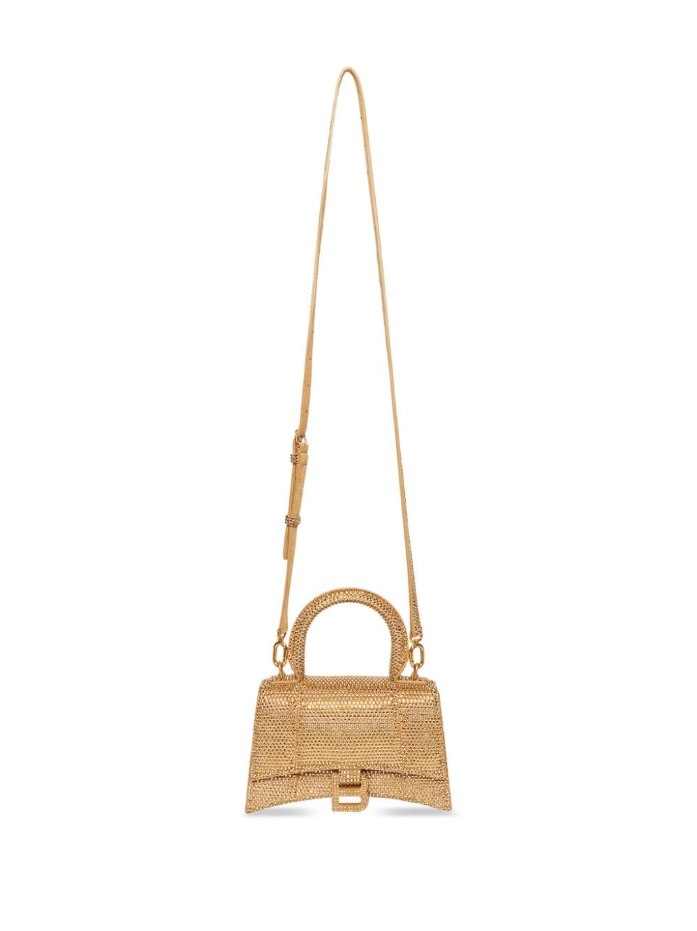 Balenciaga S Hourglass crystal-embellished suede crossbody bag - Image 5