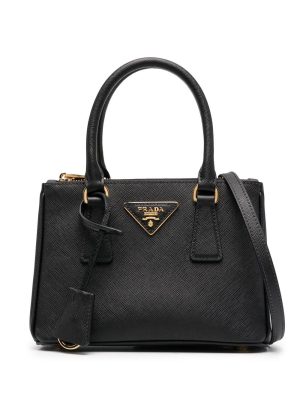Prada logo-plaque tote bag