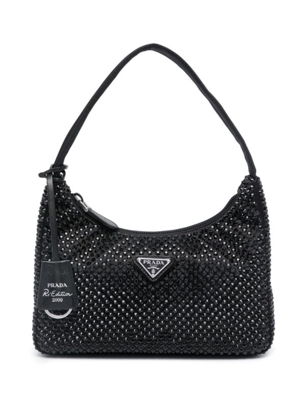 Prada rhinestone-embellished tote bag