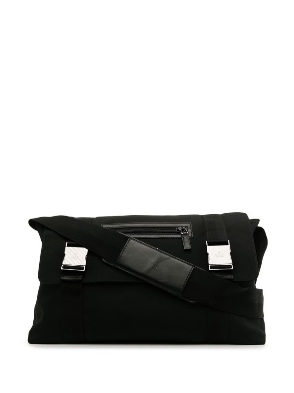 Gucci logo-buckle messenger bag