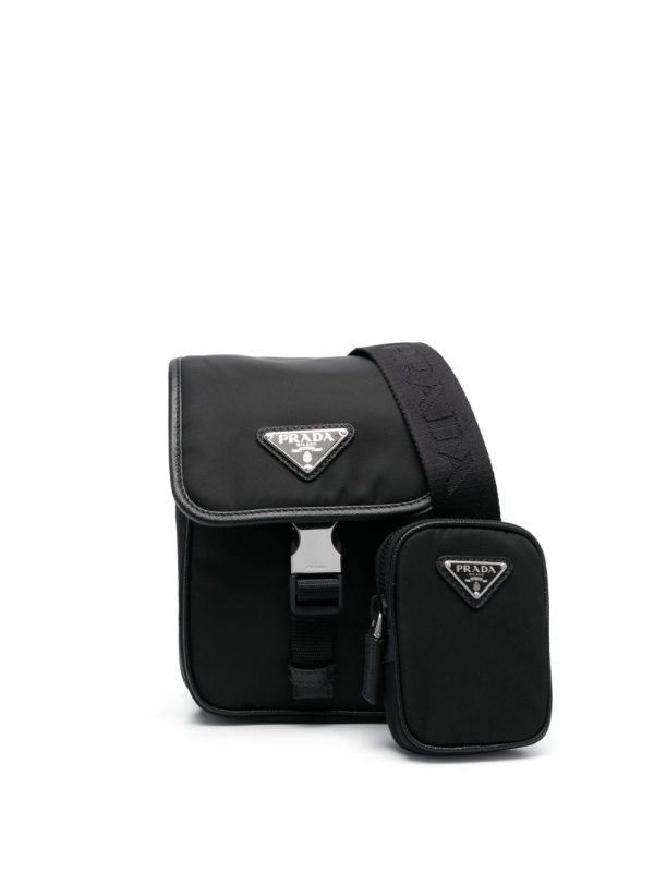 Prada Re-Nylon logo-plaque messenger bag