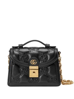 Gucci GG-debossed leather shoulder bag
