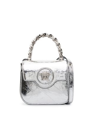Versace La Medusa metallic leather mini bag