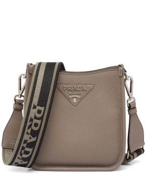 Prada mini logo-plaque shoulder bag