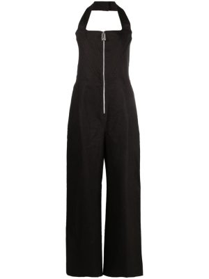 Bottega Veneta   halterneck linen jumpsuit