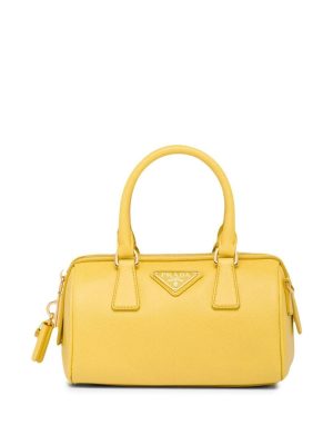Prada leather top handle bag