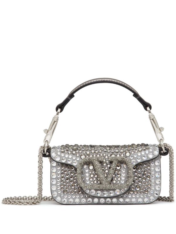 Valentino Garavani micro Locò rhinestone-embellished chain bag