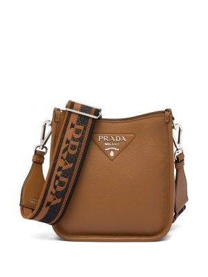 Prada mini logo-plaque shoulder bag
