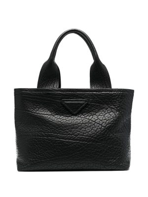 Prada logo patch tote bag